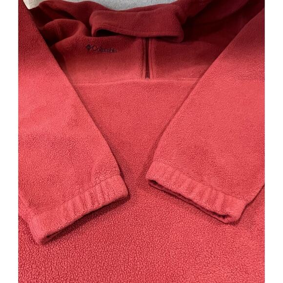 Columbia Men’s Sz Large 1/4 Zip Red Pullover Long Sleeve High Neck Casual Hiking - Picture 6 of 10